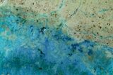 Polished Blue River Chrysocolla Slice - Arizona #167535-1